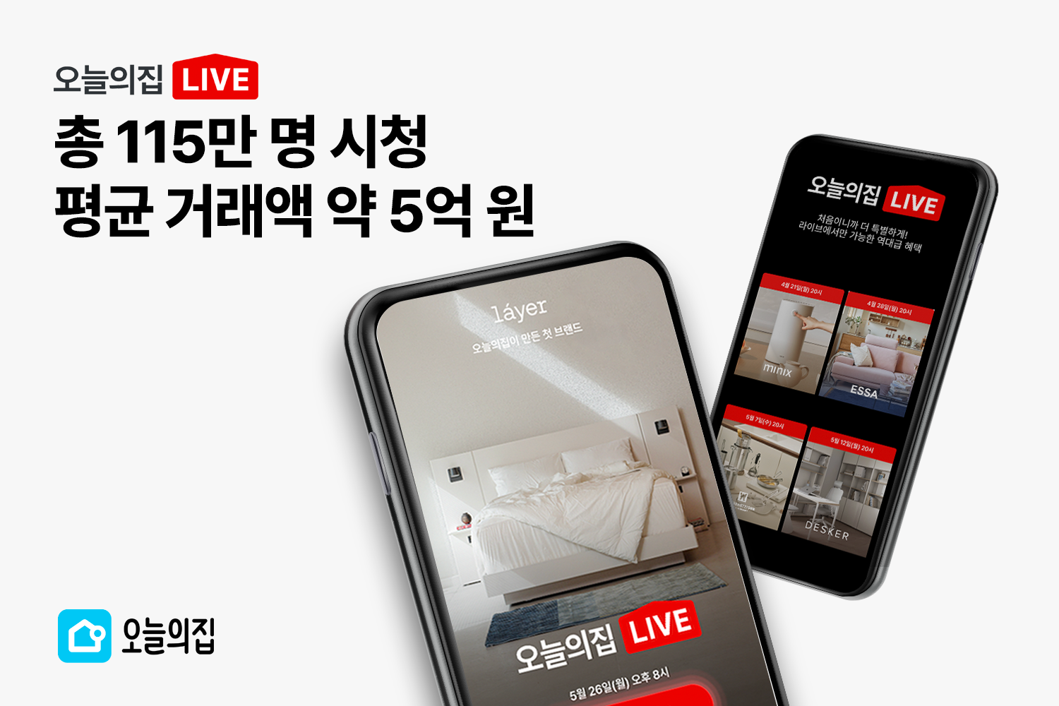 “오늘의집 라이브, 115만 명이 봤다” 라이브 커머스 성료… 금일 스페셜 라이브 추가 진행